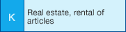 K: Real estate, rental of articles