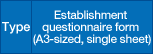 Establishment questionnaire form (A3-sized, single sheet)