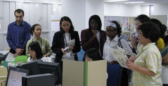 The trainees visited the office of the Tabulation Group of the National Statistics Center