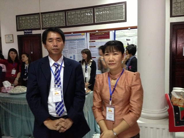 Photo 1. With Deputy Director-General of the Laos Statistics Bureau