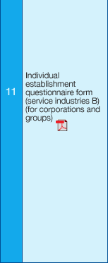 11. Individual establishment questionnaire form (service industries B) (for corporations and groups)