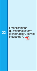 22. Establishment questionnaire form (construction, service industries A)