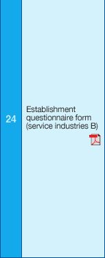 24. Establishment questionnaire form (service industries B)