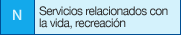 N: Servicios relacionados con la vida, recreación