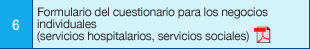 6 Formulario del cuestionario paralos negocios individuales (servicios hospitalarios, servicios sociales)