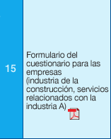 15 Formulario del cuestionario para las empresas (industria de la construcción, servicios relacionados con la industria A)