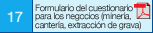 17 Formulario del cuestionario para los negocios (minería, cantería, extracción de grava)