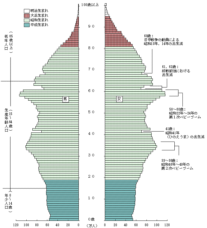 日本 年齢 人口