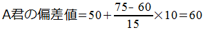 AN̕΍l50+(75-60)15~10=60