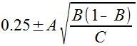 0.25}A~((((B(1-B))C)̕)