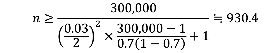 W{̋K̓X[ńA䗦̕W{덷̒l0.03덷̕킷W2Ŋ悵̂ƁAWc̋K301𓖊Y⍀ڂ̔䗦0.710.7|̂Ŋ̂Ƃ|A1𑫂l߁AŕWc̋K30ʂ̒lł2469.148ȏɂȂ܂B