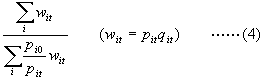 Paasche formula