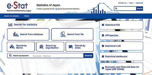 Portal Site
of Official Statistics of Japan (e-Stat)
