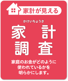 家計が見える 家計調査：家庭のお金がどのように使われているかを明らかにします。