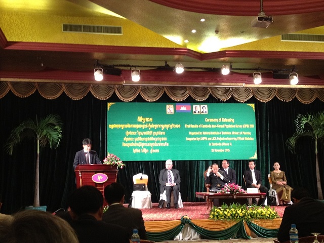 Photo 2. Speech of Senior Representative of JICA Cambodia Office