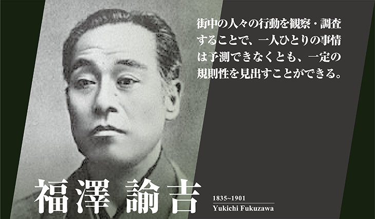 V@@g@1835~1901@Yukichi Fukuzawa@X̐lX̍sώ@E邱ƂŁAlЂƂ̎͗\łȂƂA̋KoƂłB