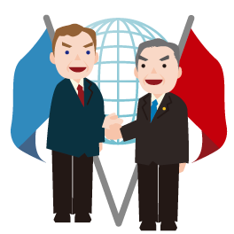 国のリーダーのイラスト